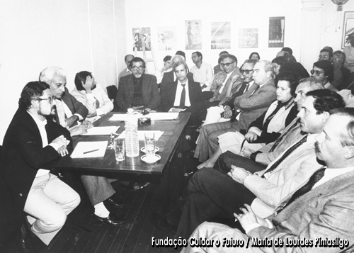 Colóquio-debate organizado pela candidatura de Maria de Lourdes Pintasilgo às eleições presidenciais de 1986, realizado a 09.Nov.1985 no Centro Nacional de Cultura